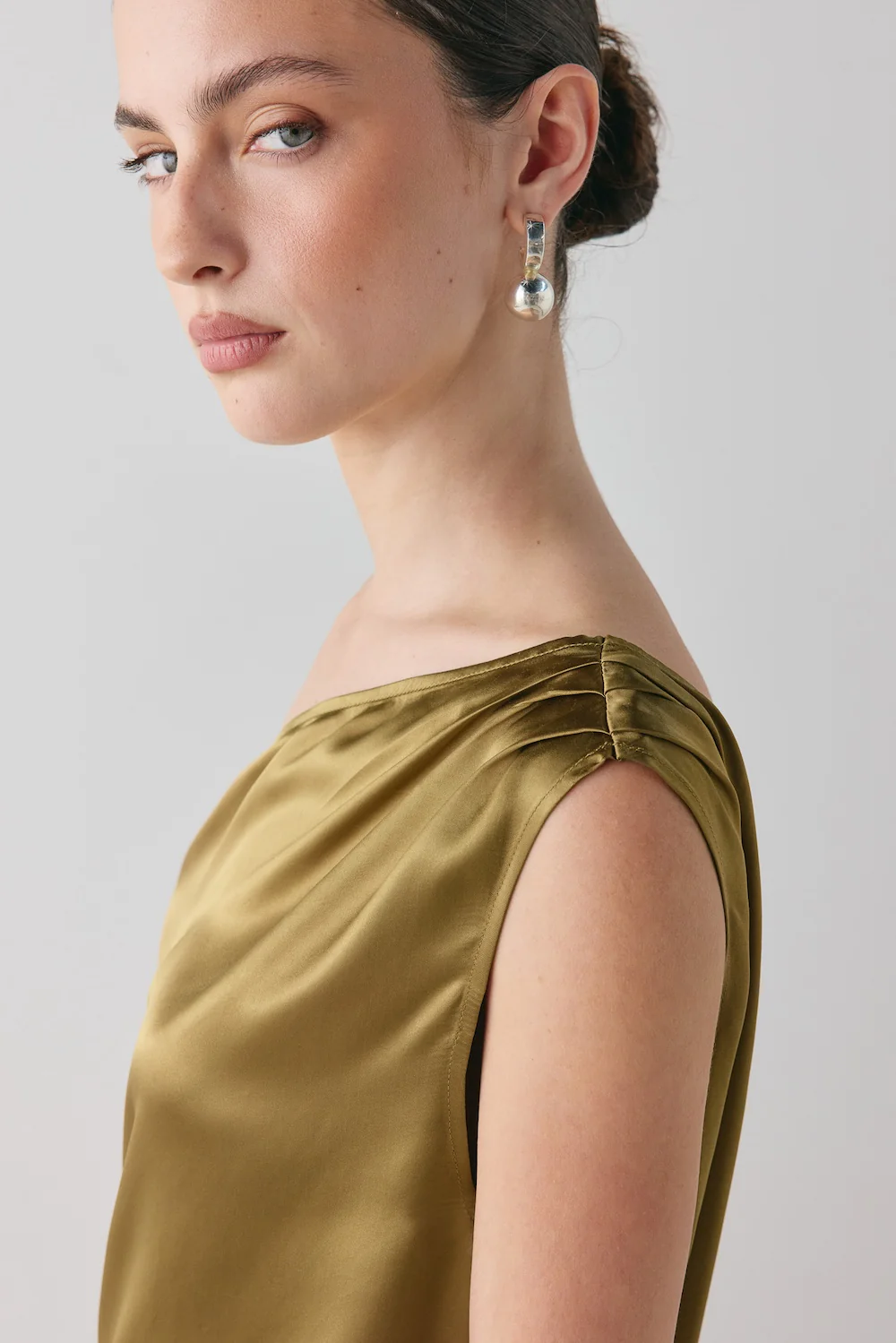 Camille Satin Tunic Top Copper - Image 3