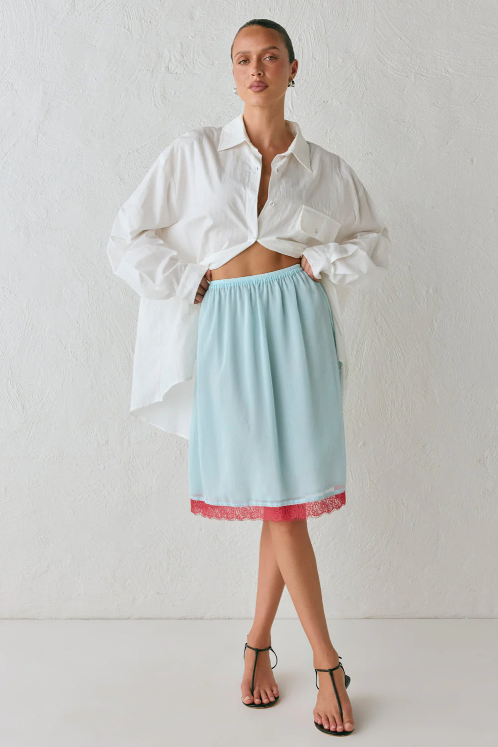 Carmen Midi Skirt Sky