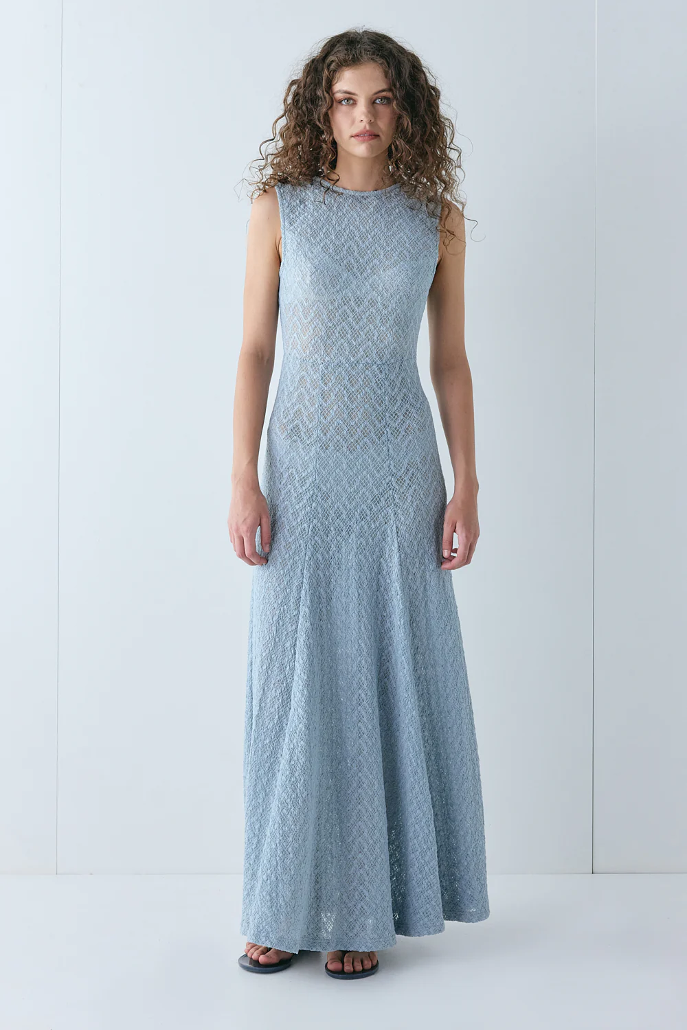 Caro Lace Maxi Dress Powder
