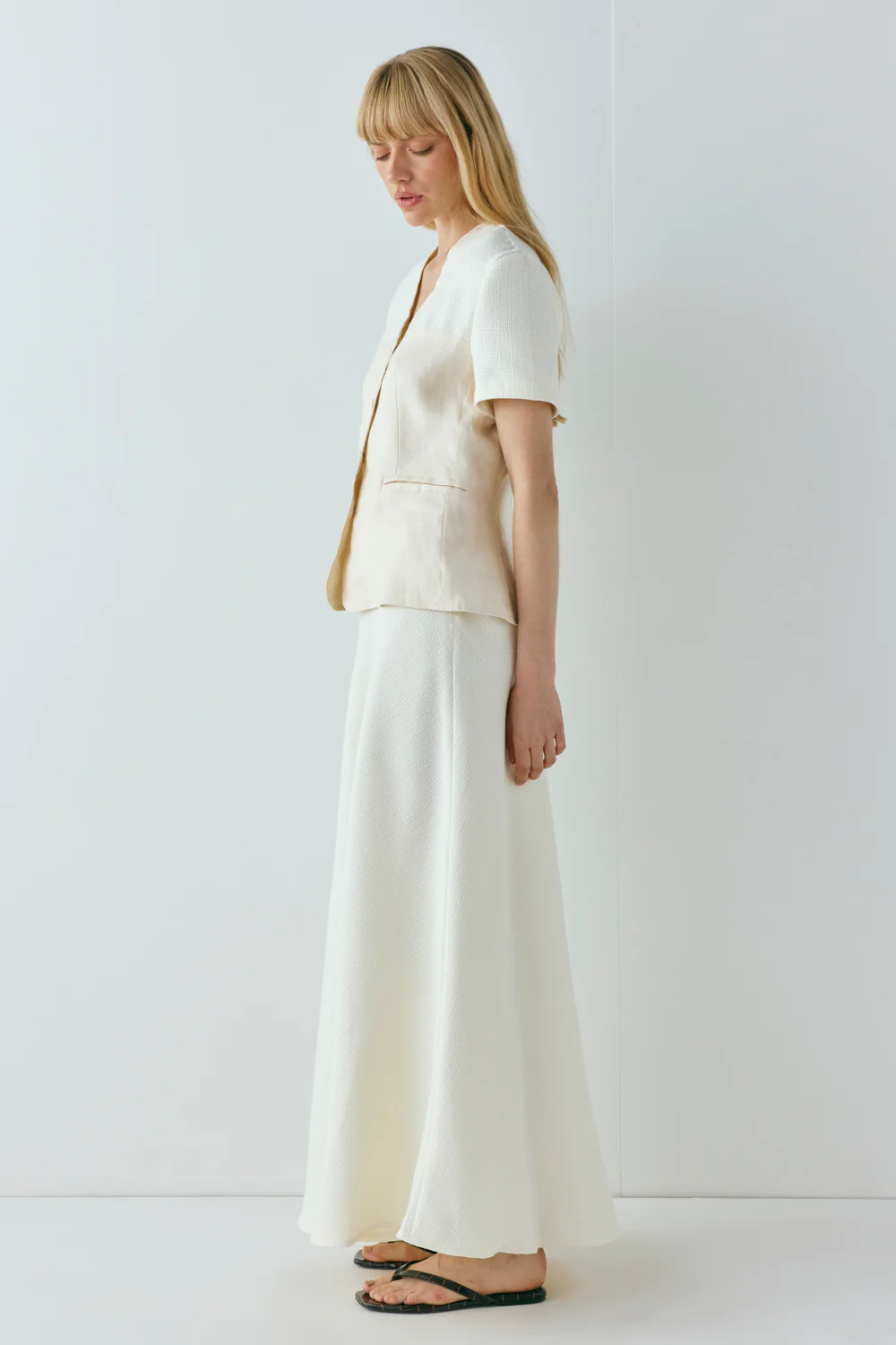 Cece Maxi Skirt Cream - Image 2