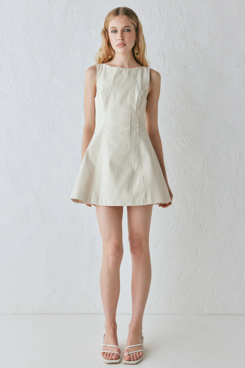 Chloe Mini Dress Oat - Image 4