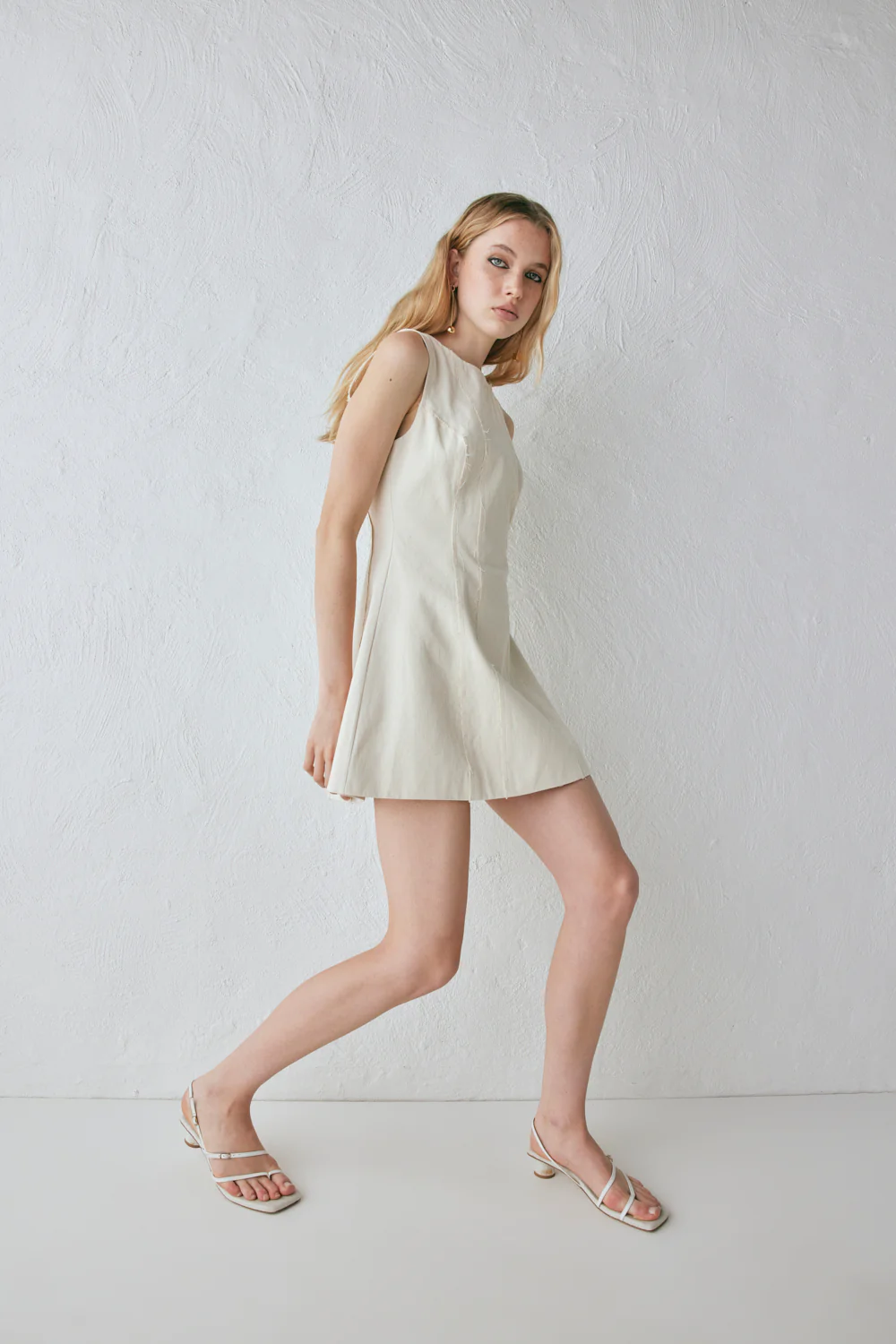 Chloe Mini Dress Oat - Image 5