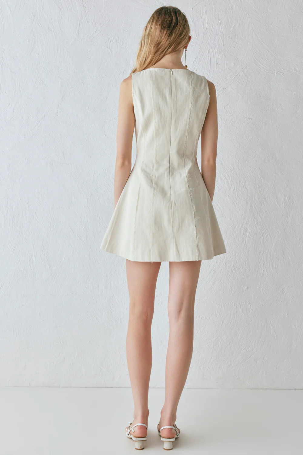 Chloe Mini Dress Oat - Image 8