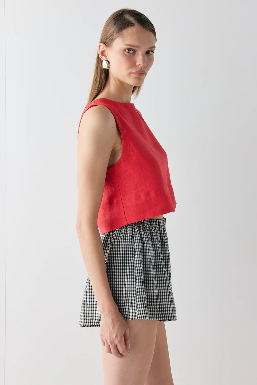 Clem Linen Top Red - Image 5