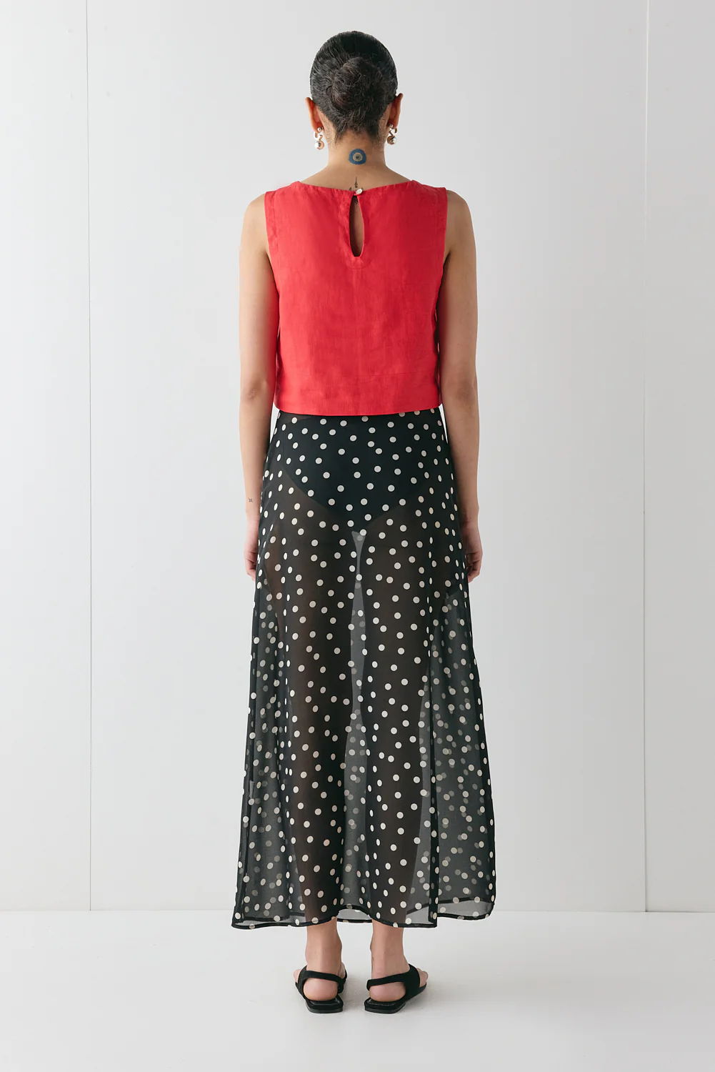 Clem Linen Top Red - Image 6