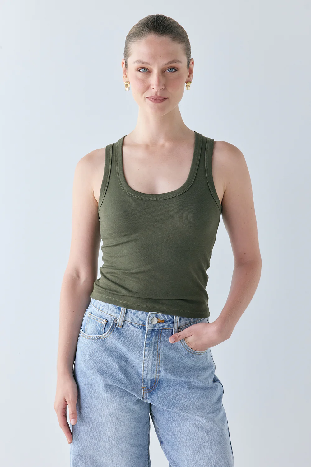 Cora Tank Khaki - Image 3