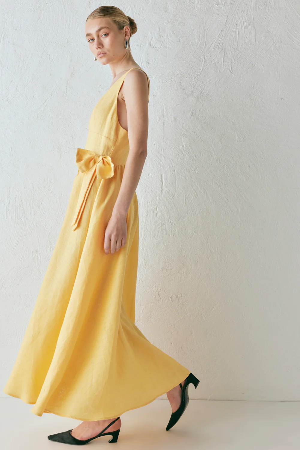 Daphne Linen Midi Dress Sun - Image 8