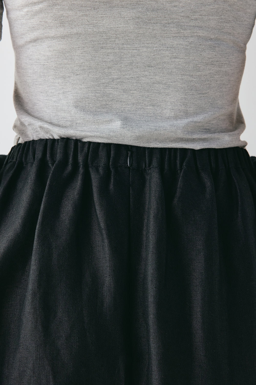 Daphne Linen Midi Skirt Black - Image 8