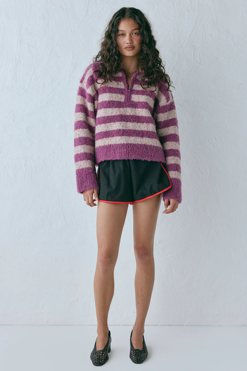 Deana Knit Jumper Purple Stripe - Image 5
