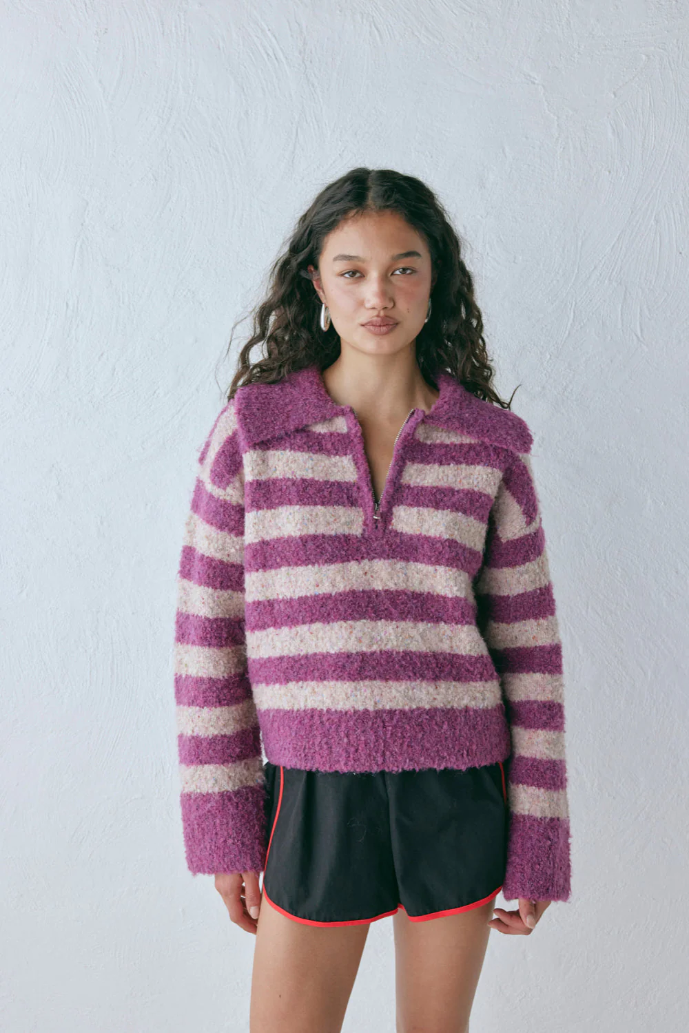 Deana Knit Jumper Purple Stripe - Image 7
