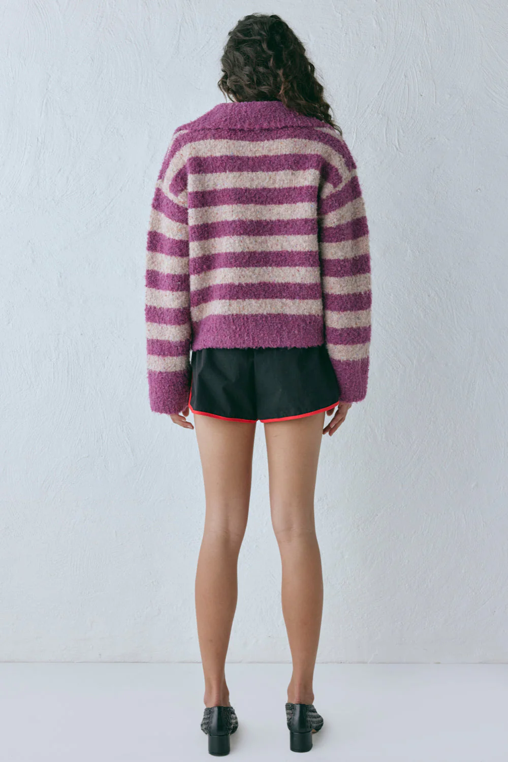 Deana Knit Jumper Purple Stripe - Image 8