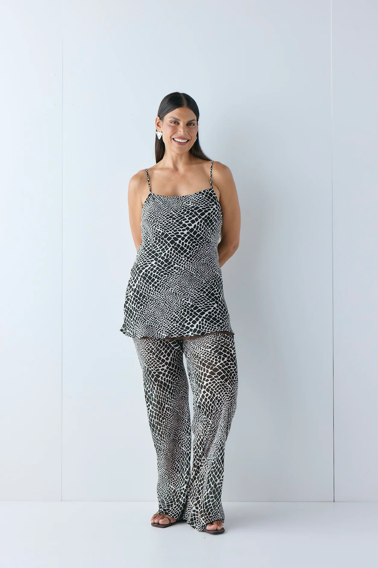 Delia Mini Dress Croc - Image 4