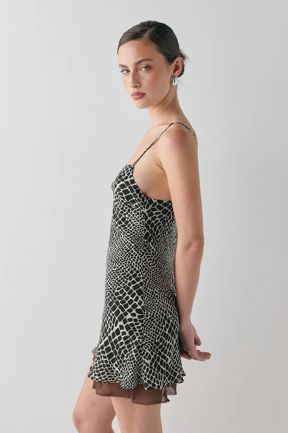 Delia Mini Dress Croc - Image 7