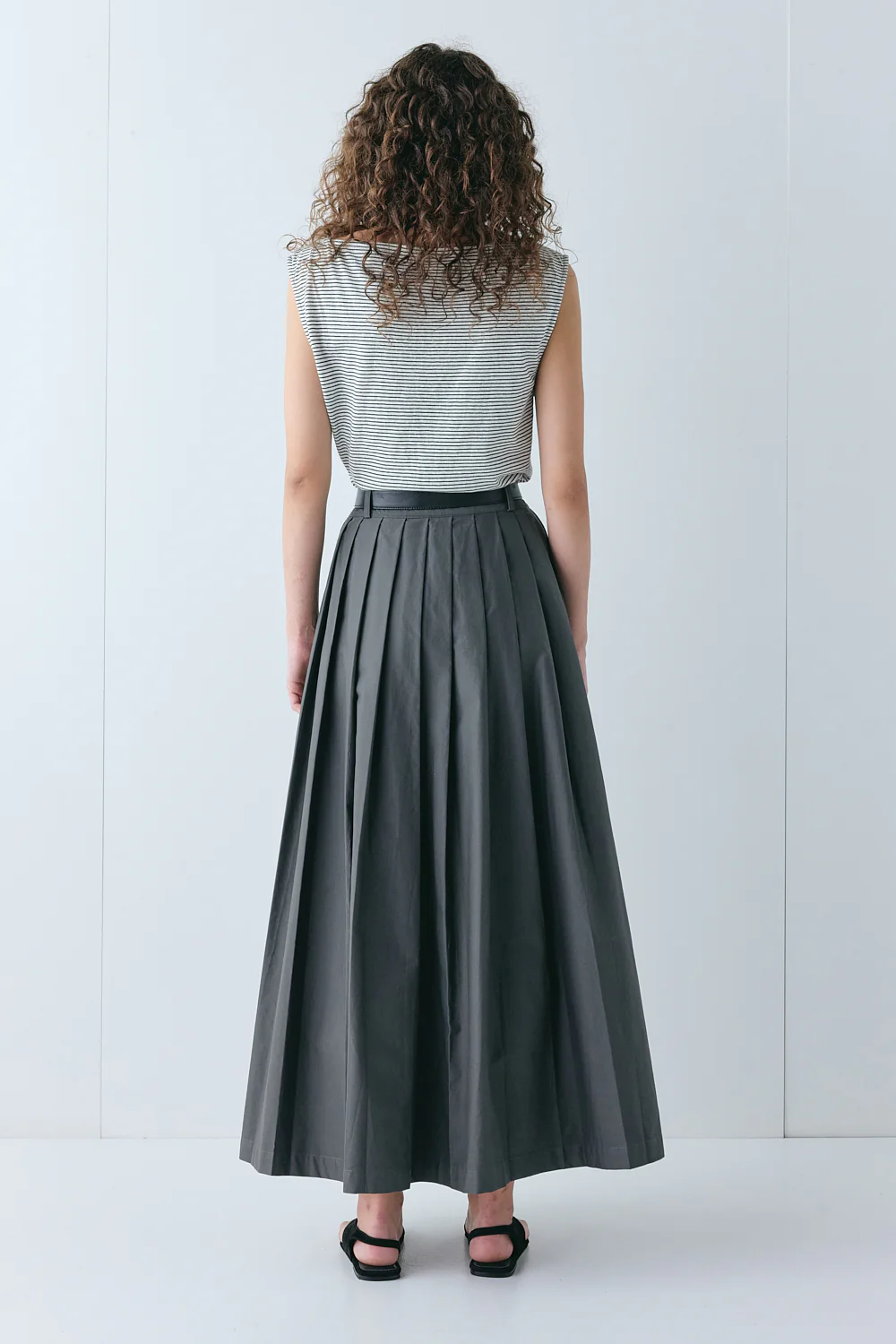 Delphi Maxi Skirt Charcoal - Image 7