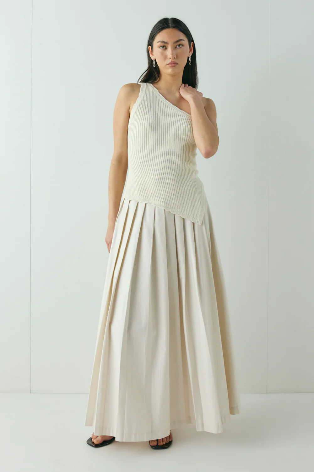 Delphi Maxi Skirt Cream - Image 5