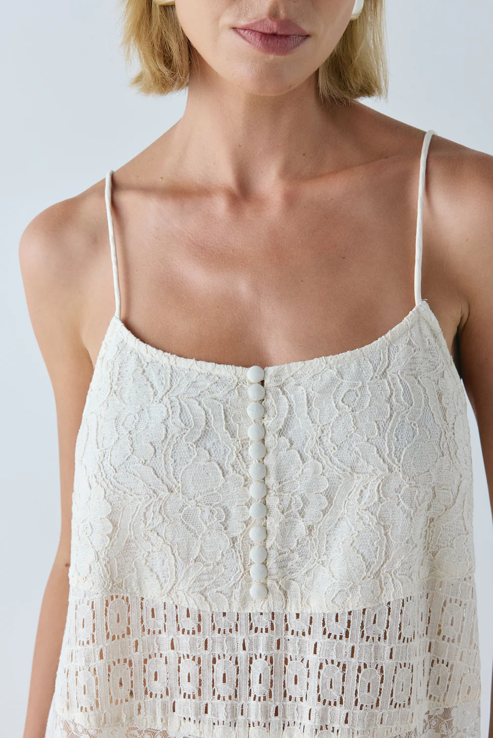 Delphine Lace Maxi Dress Cream - Image 7