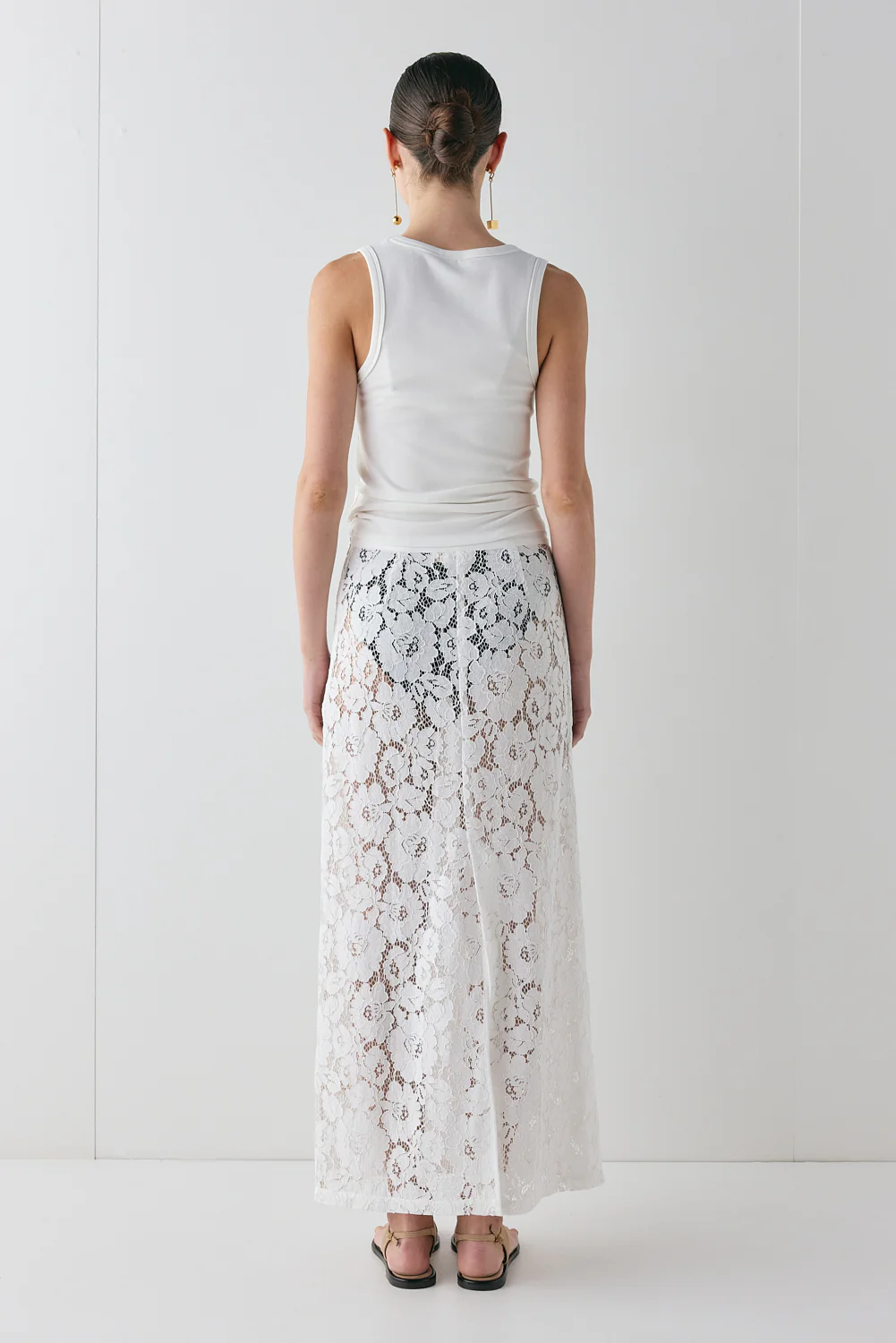 Devyn Lace Midi Skirt White - Image 9