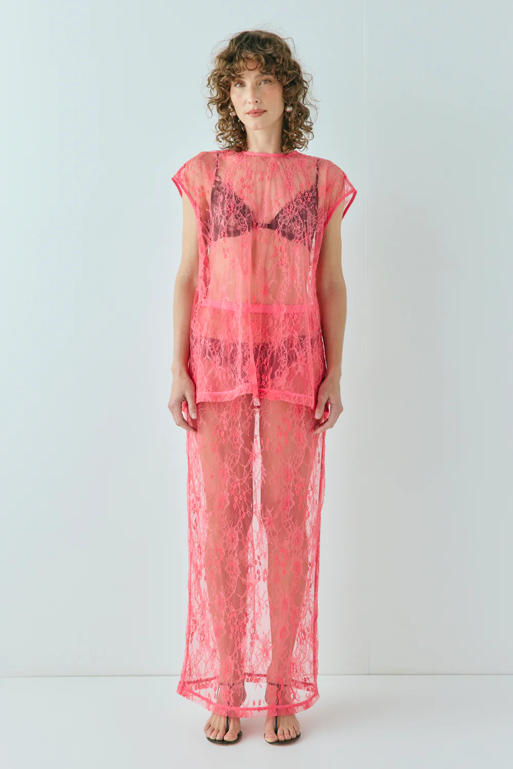 Devyn Lace Top Pink - Image 2