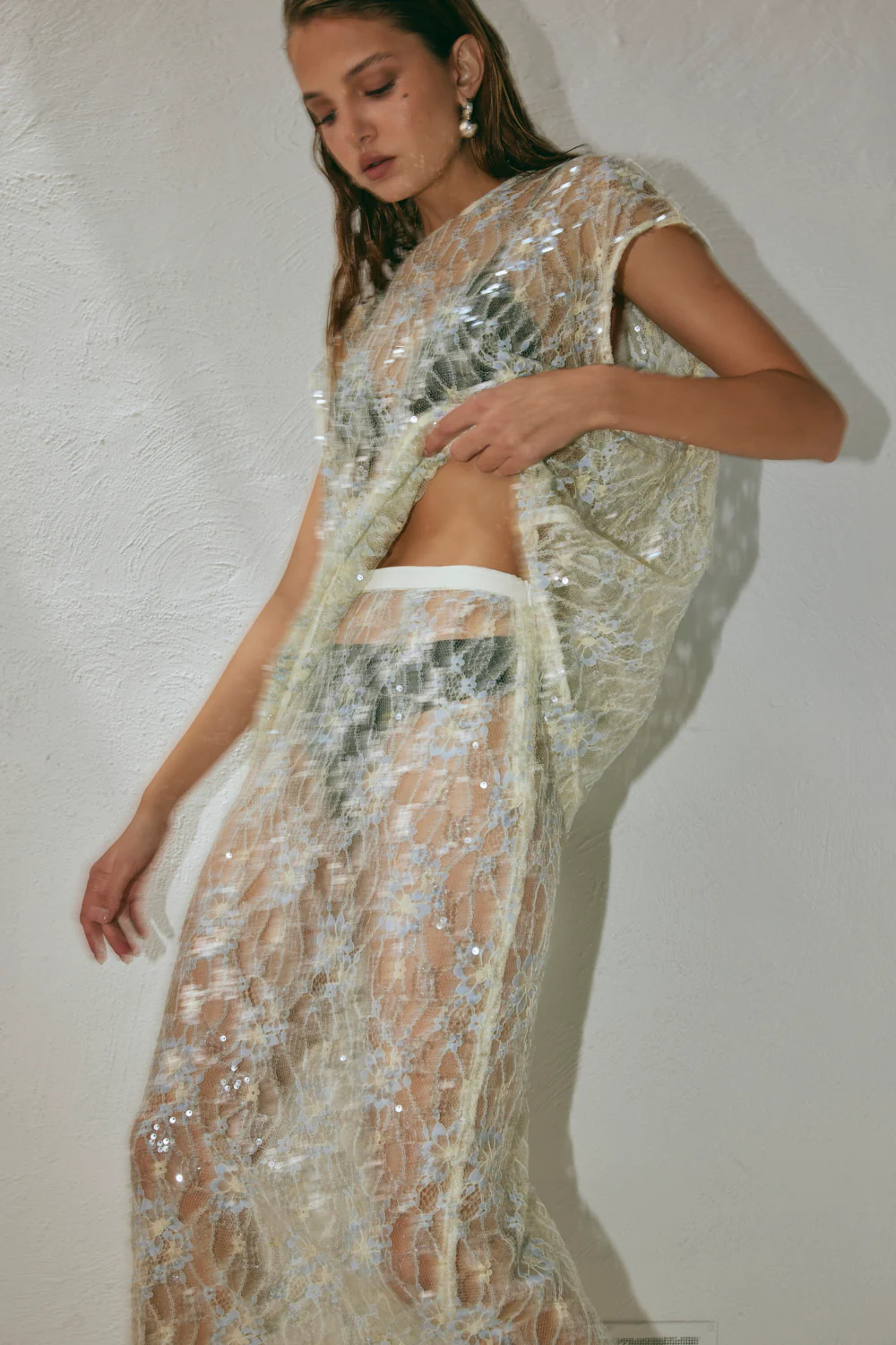 Devyn Sequin Midi Skirt Lace - Image 5