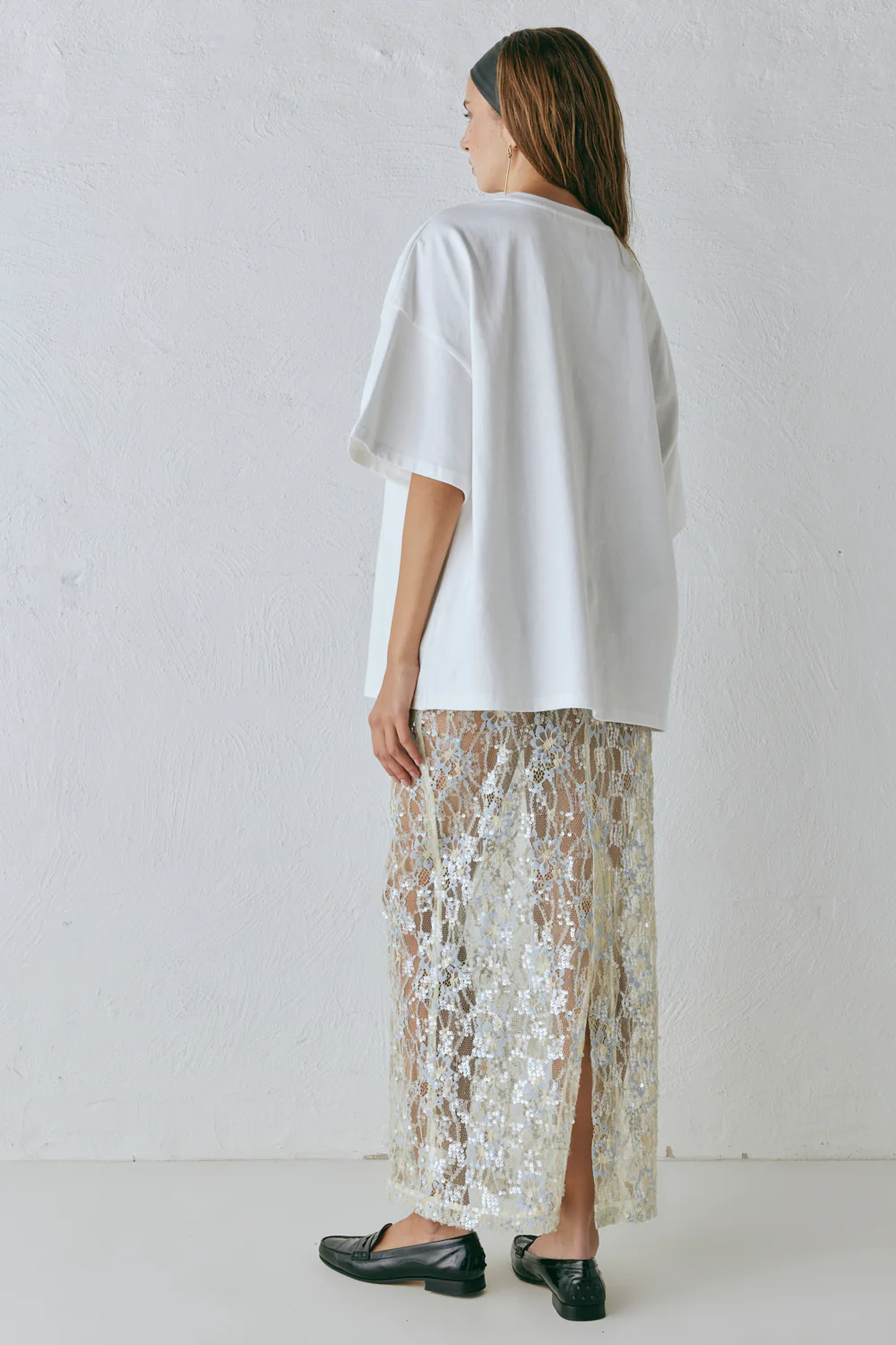 Devyn Sequin Midi Skirt Lace - Image 9