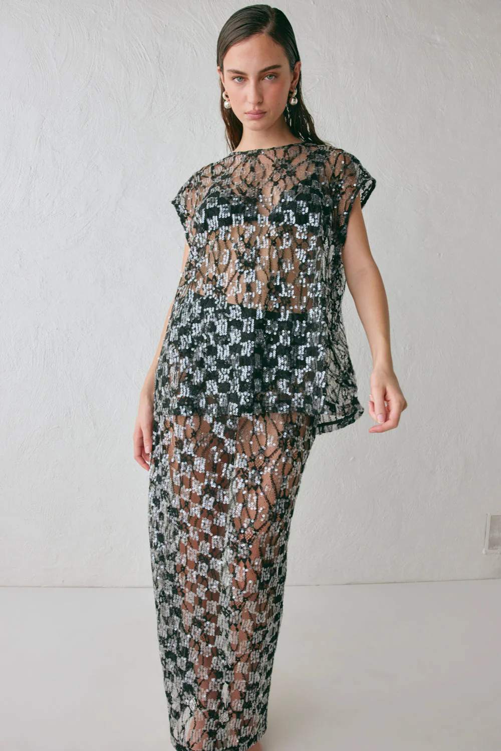 Devyn Sequin Top Black - Image 3