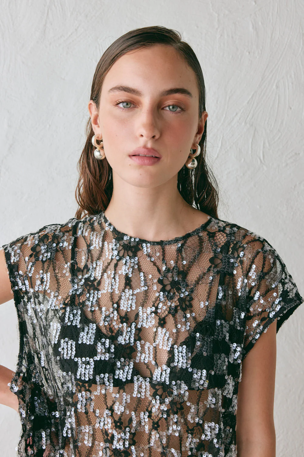 Devyn Sequin Top Black - Image 4