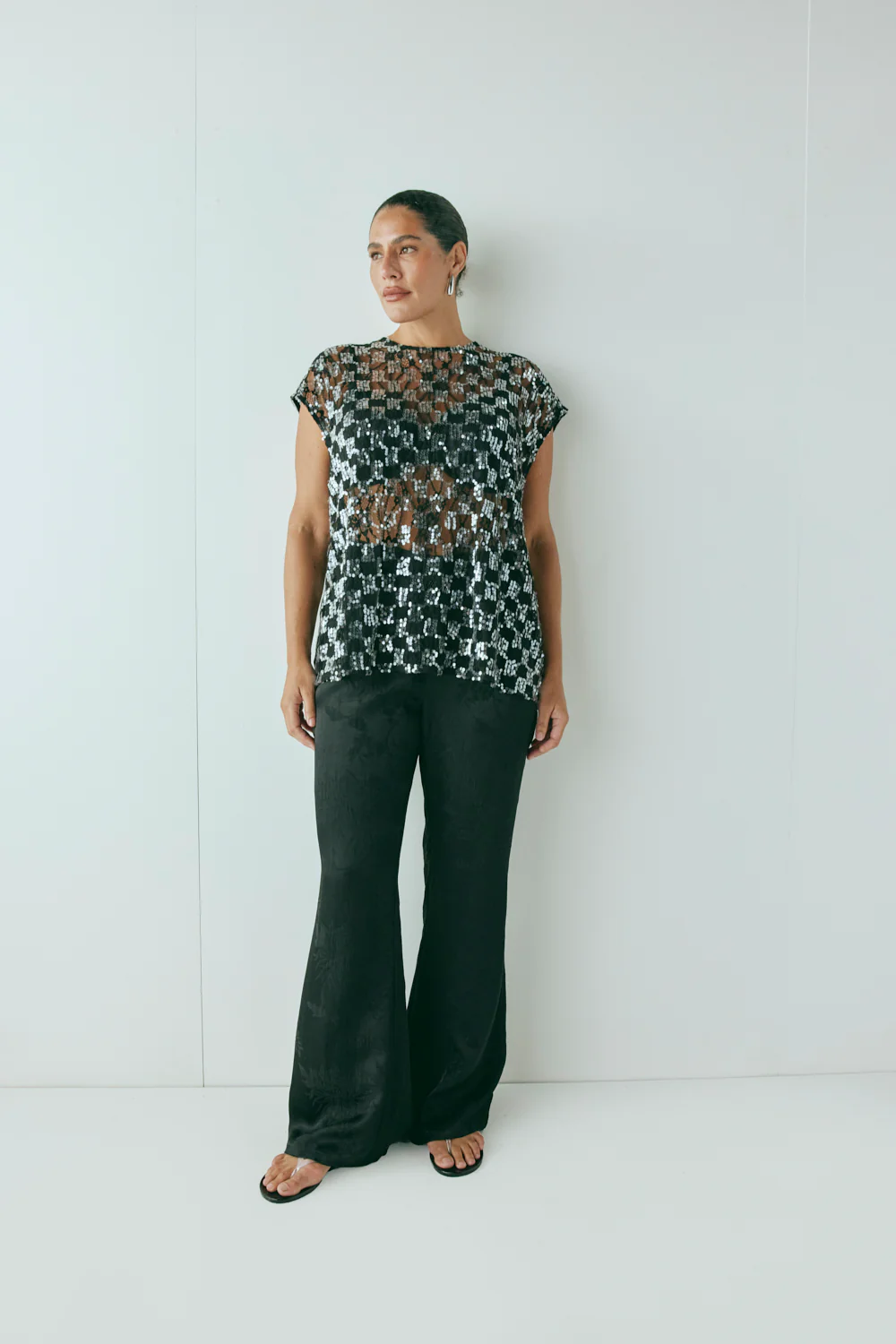 Devyn Sequin Top Black - Image 6