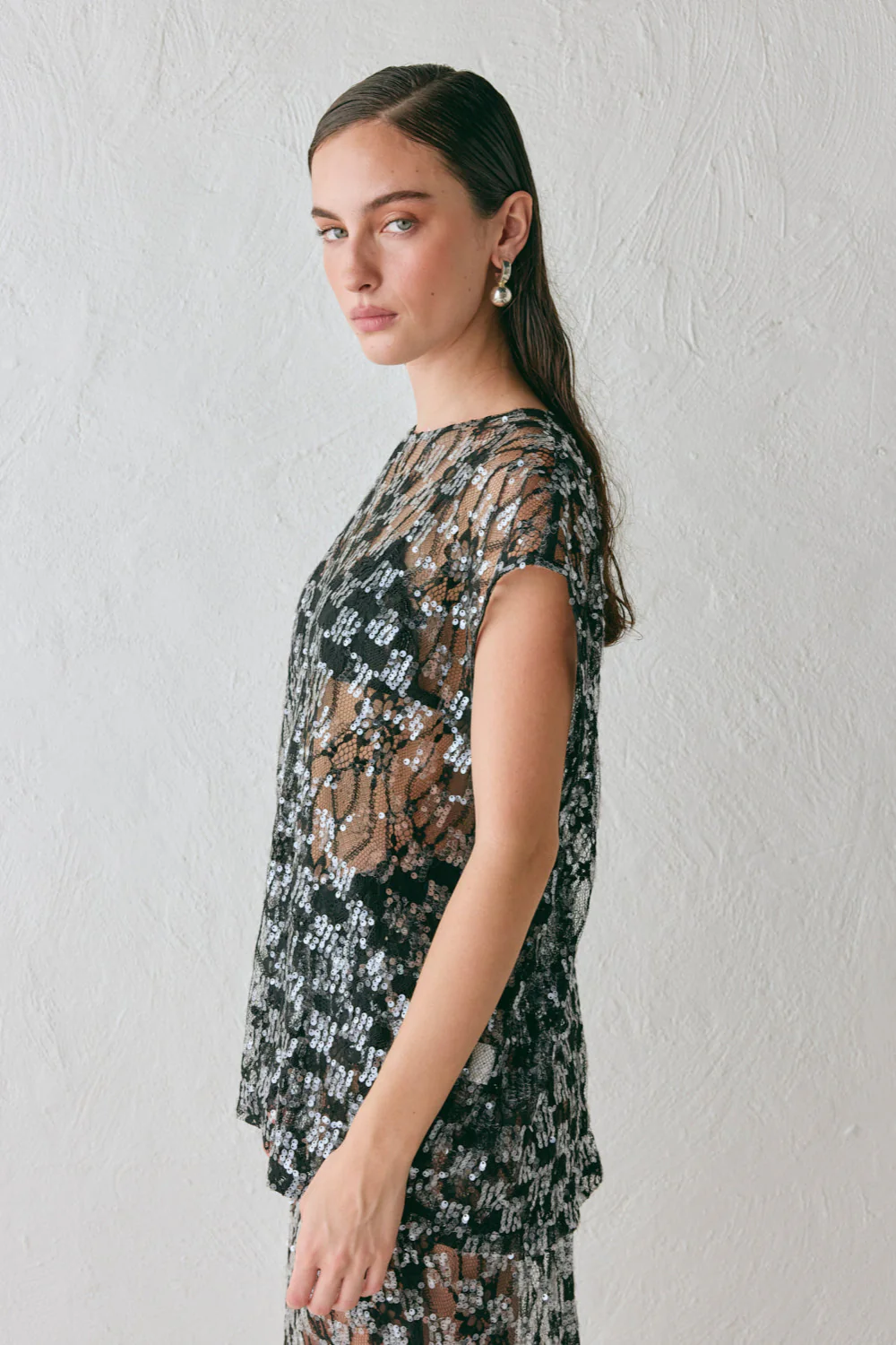 Devyn Sequin Top Black - Image 7