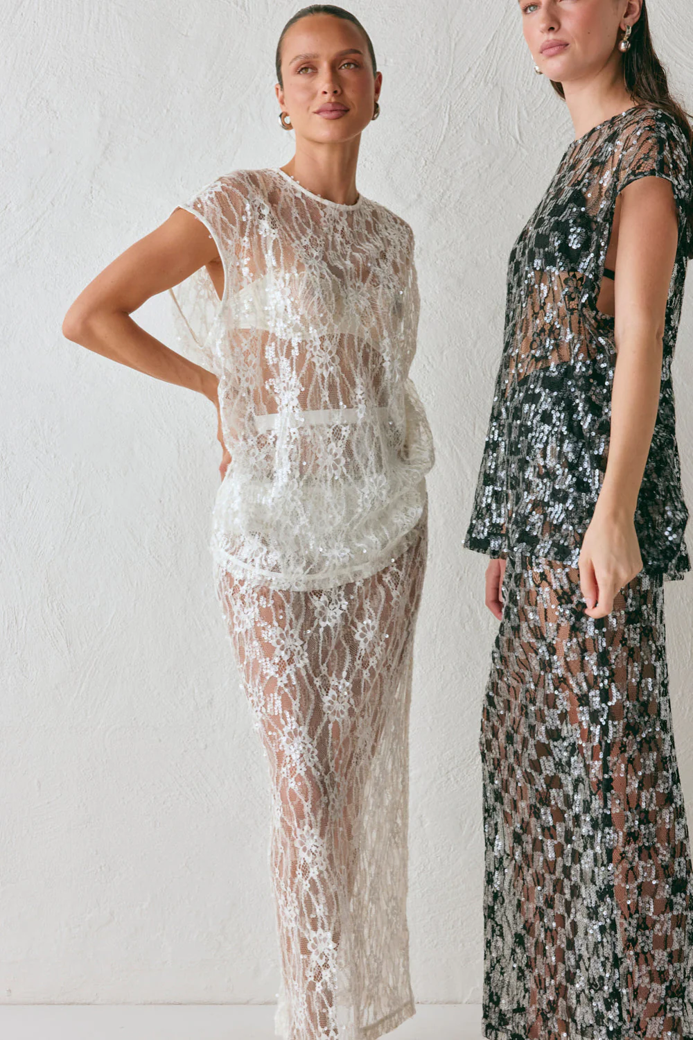 Devyn Sequin Top White - Image 2