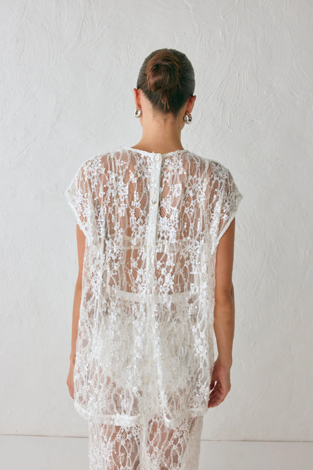 Devyn Sequin Top White - Image 8