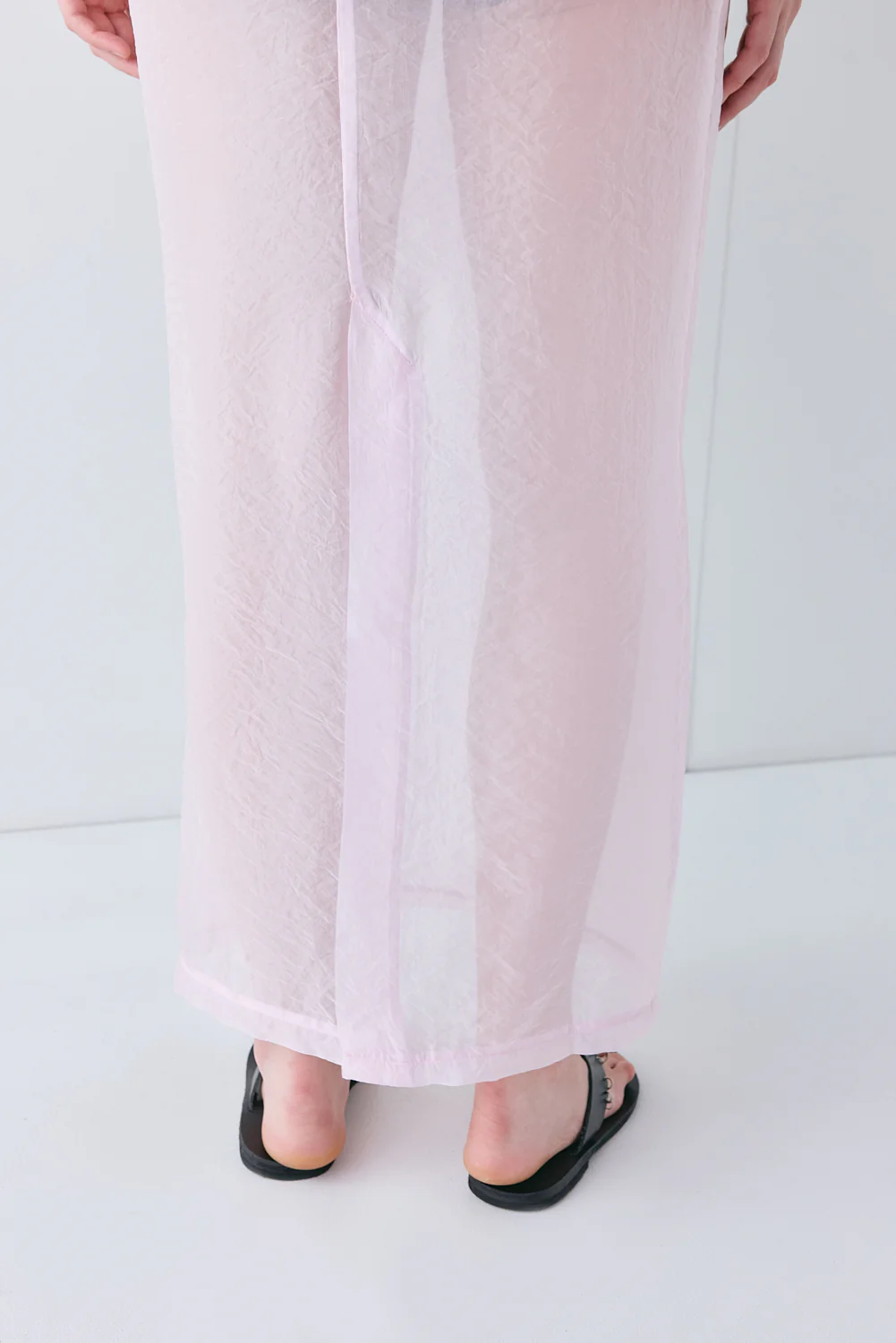 Devyn Sheer Midi Skirt Powder Pink - Image 6