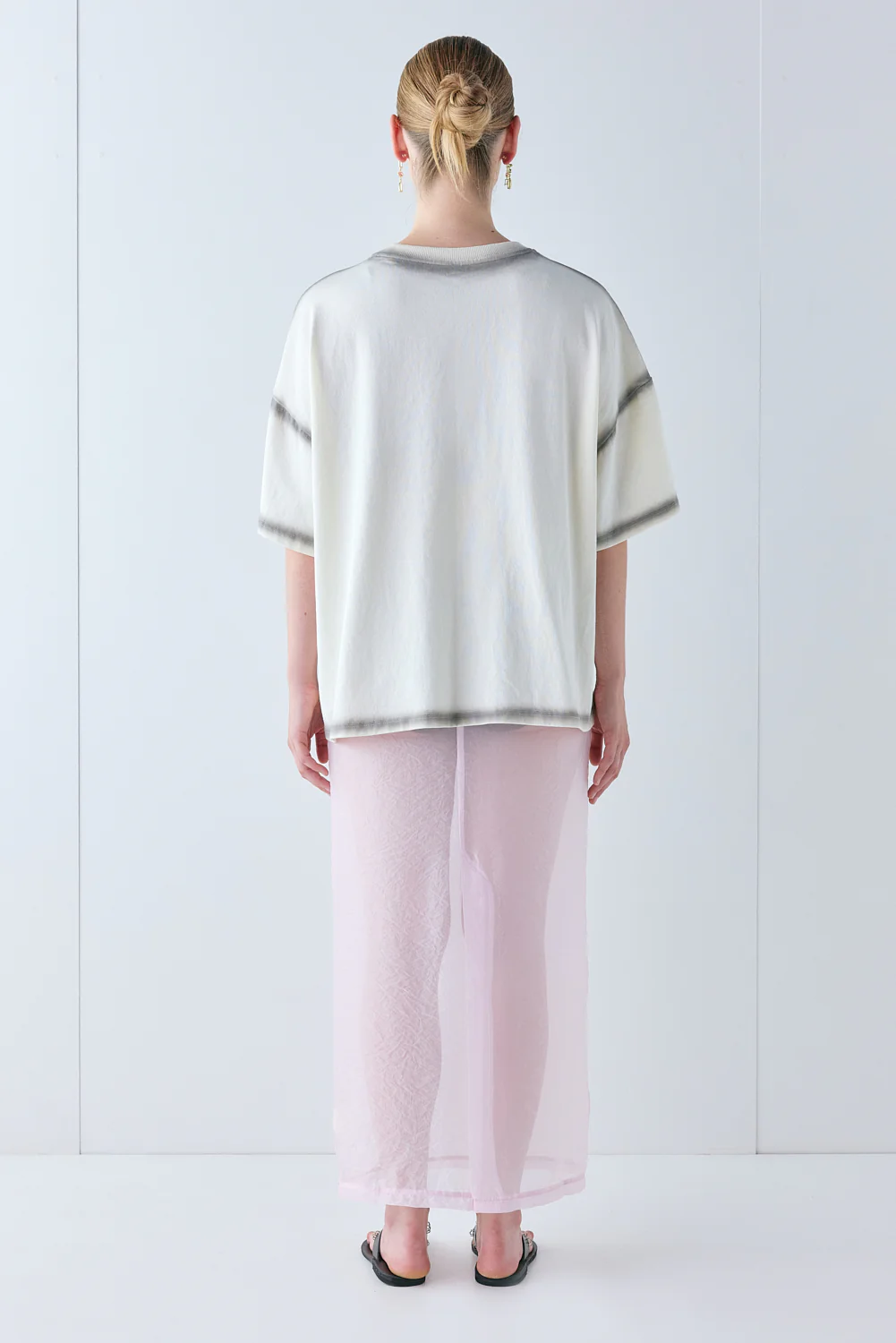 Devyn Sheer Midi Skirt Powder Pink - Image 7