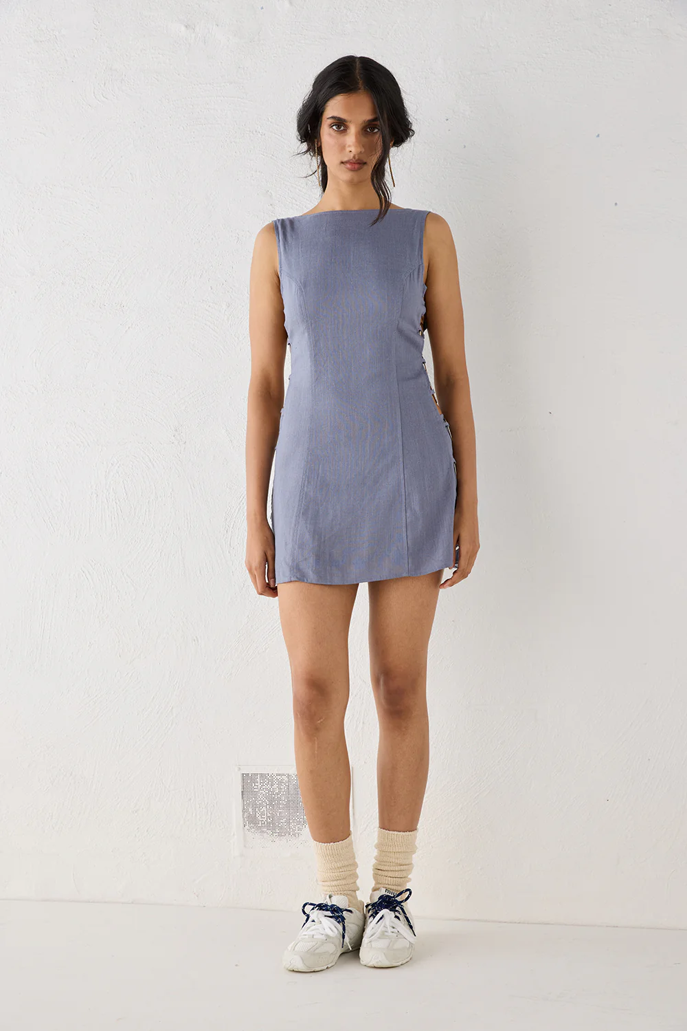 Discoteca Mini Dress Steel - Image 5
