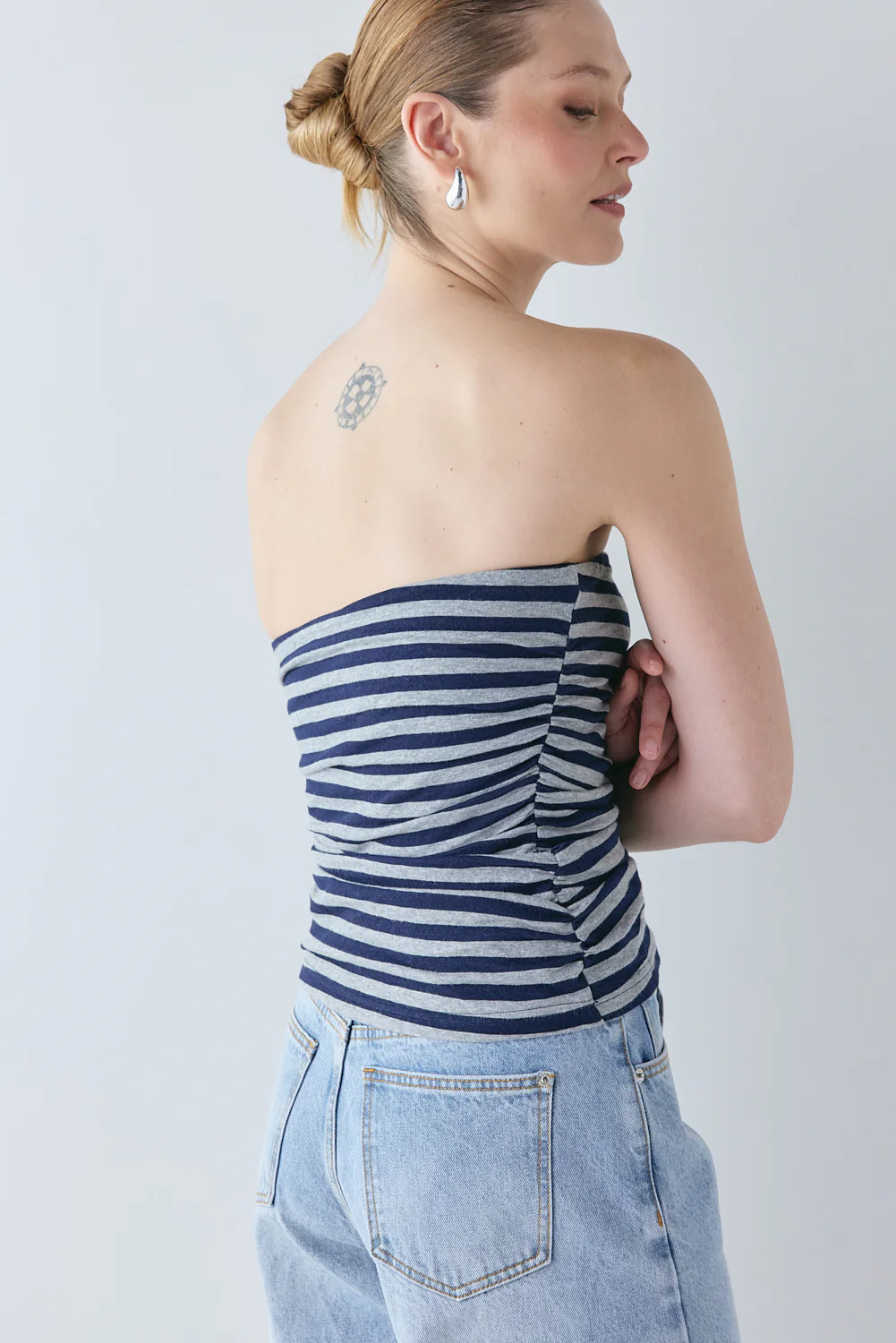 Dominique Top Navy Stripe - Image 6