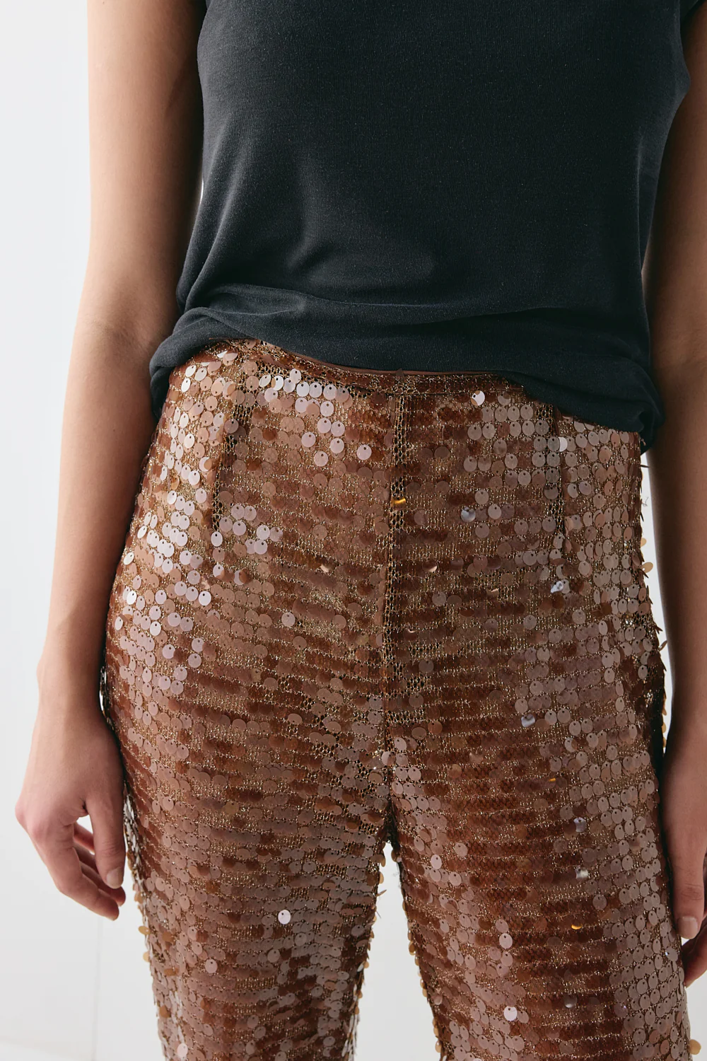Eden Sequin Pants Brown - Image 6
