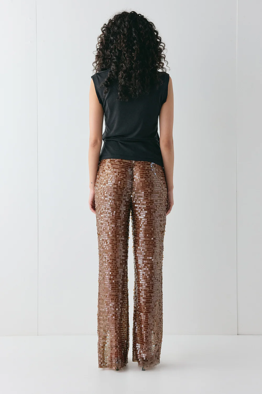 Eden Sequin Pants Brown - Image 7