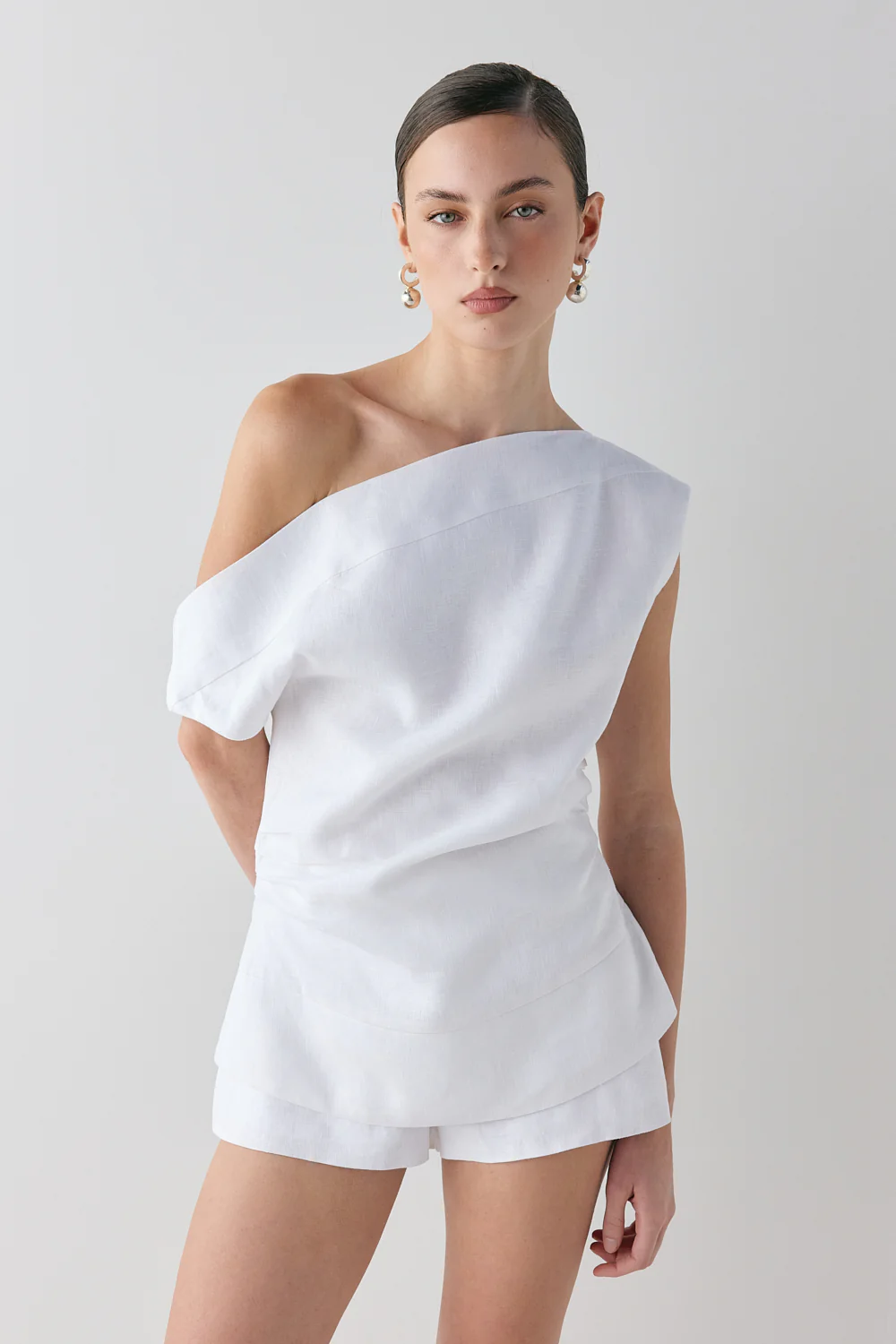 Eilish Linen Top White - Image 3
