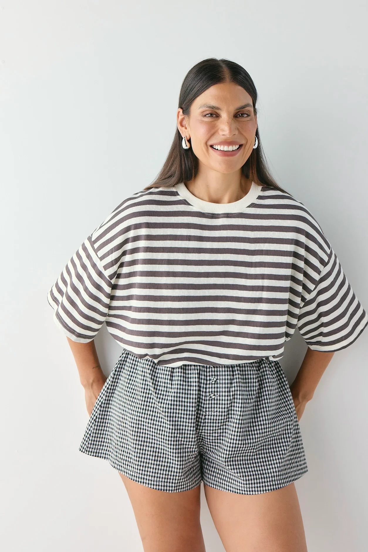 Eira Shorts Black Check - Image 6