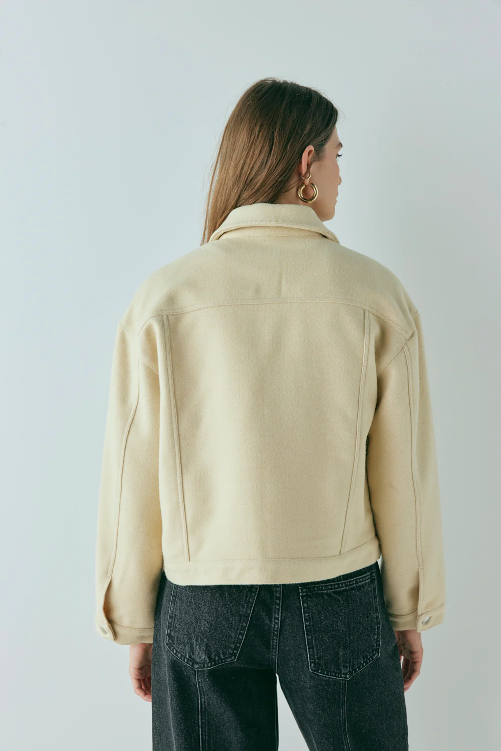 Elani Trucker Jacket Oat - Image 8