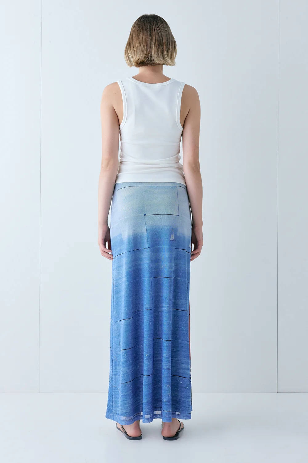 Elara Mesh Maxi Skirt Sail - Image 6
