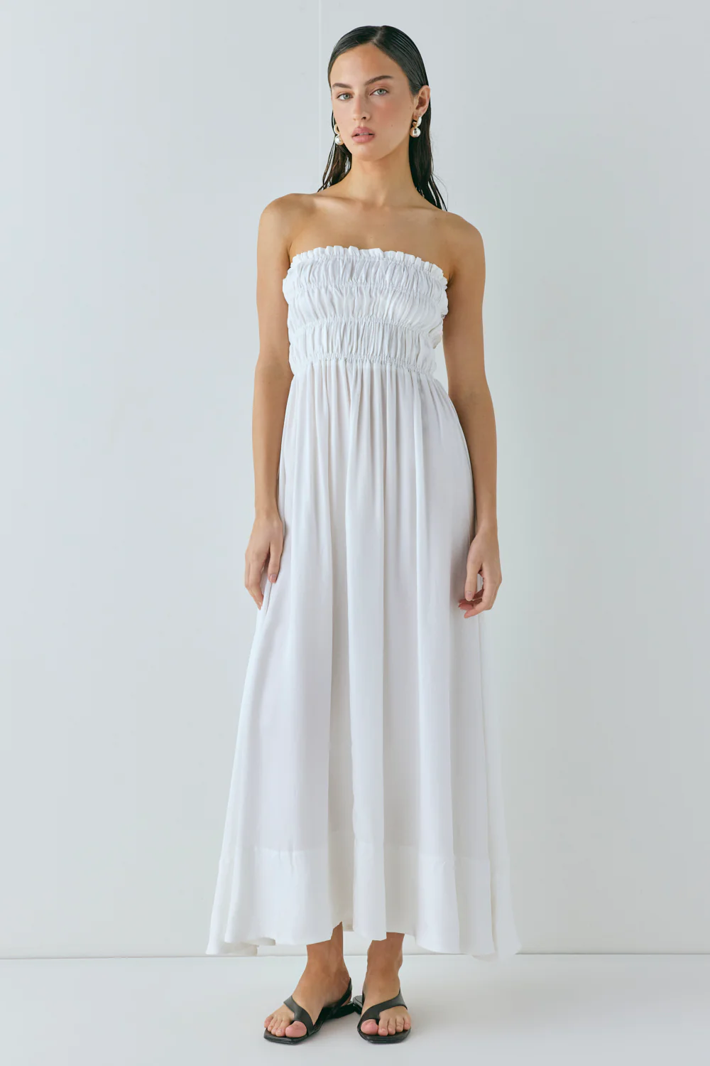 Eliana Maxi Dress White - Image 2