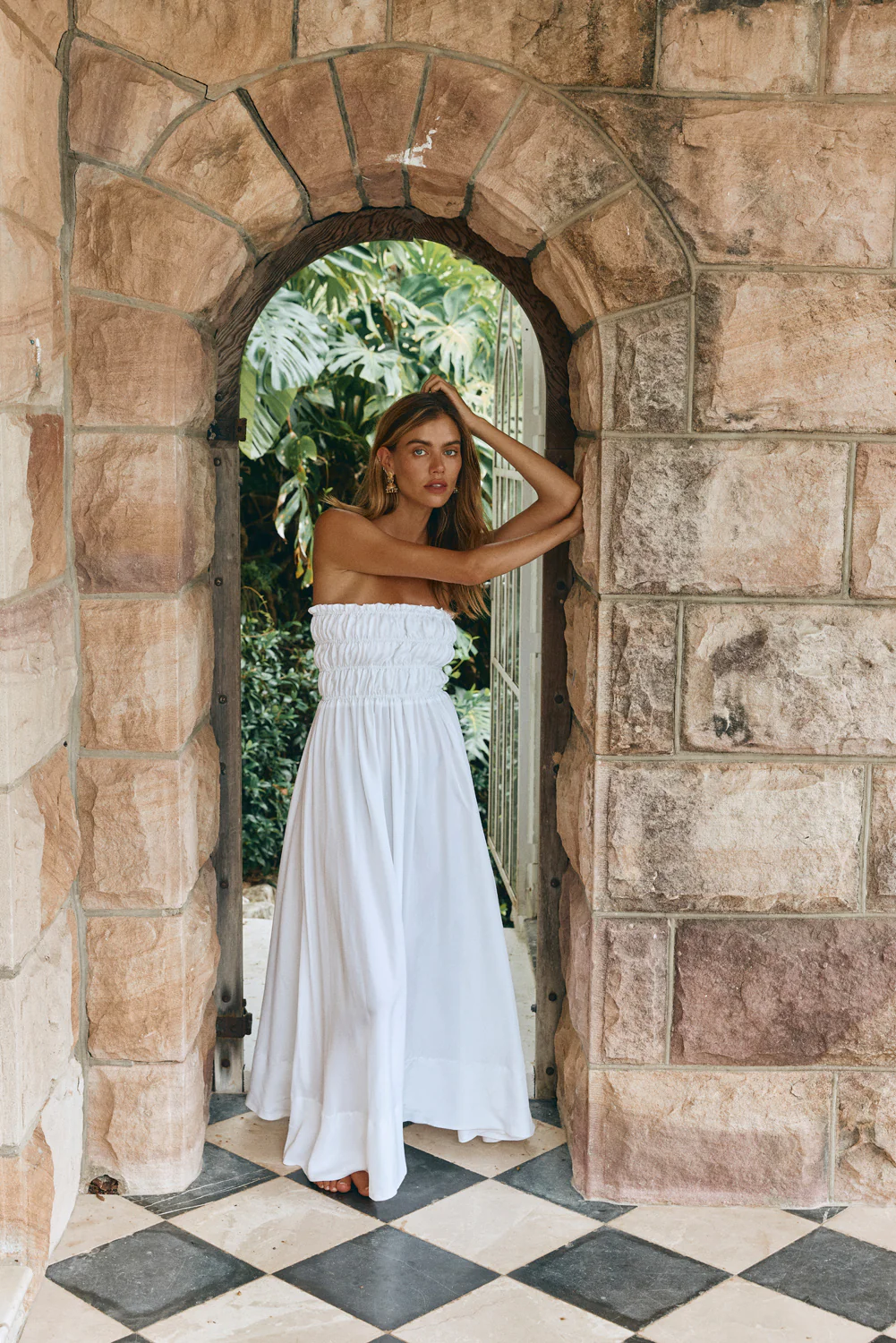 Eliana Maxi Dress White - Image 3