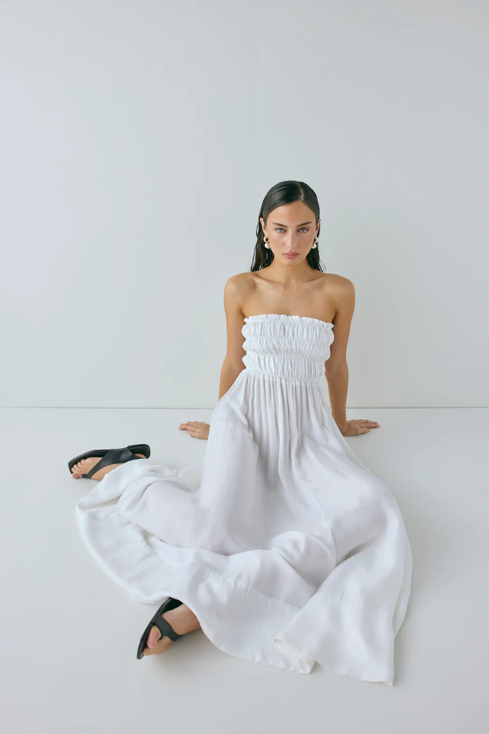 Eliana Maxi Dress White - Image 5