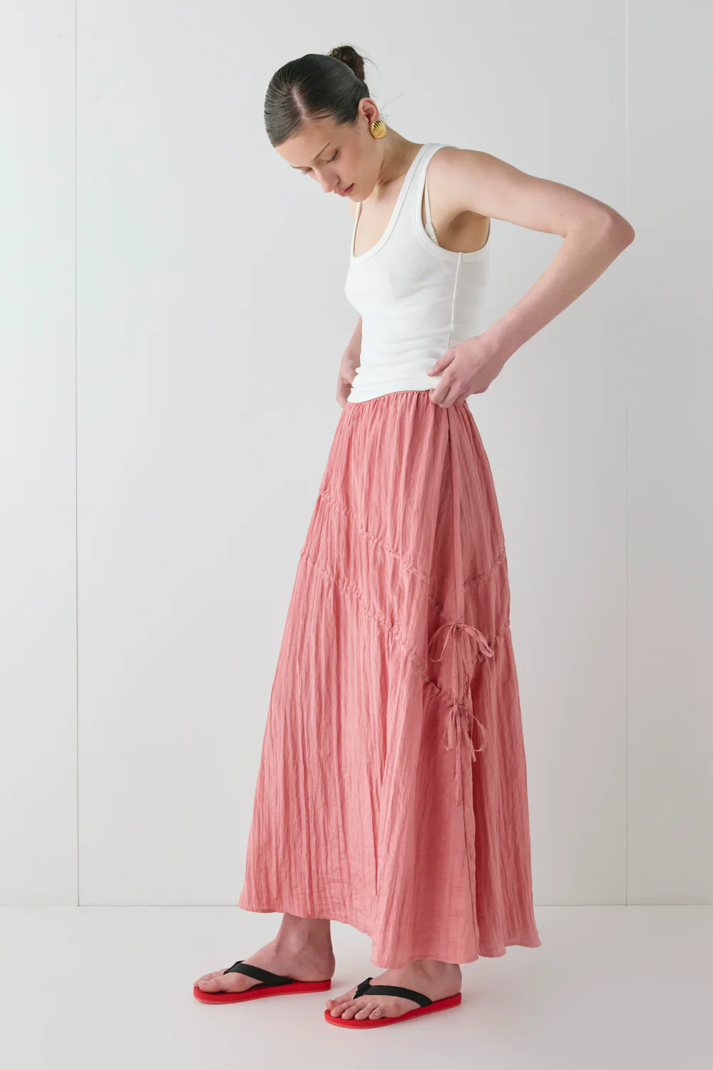 Elise Midi Skirt Pink - Image 4