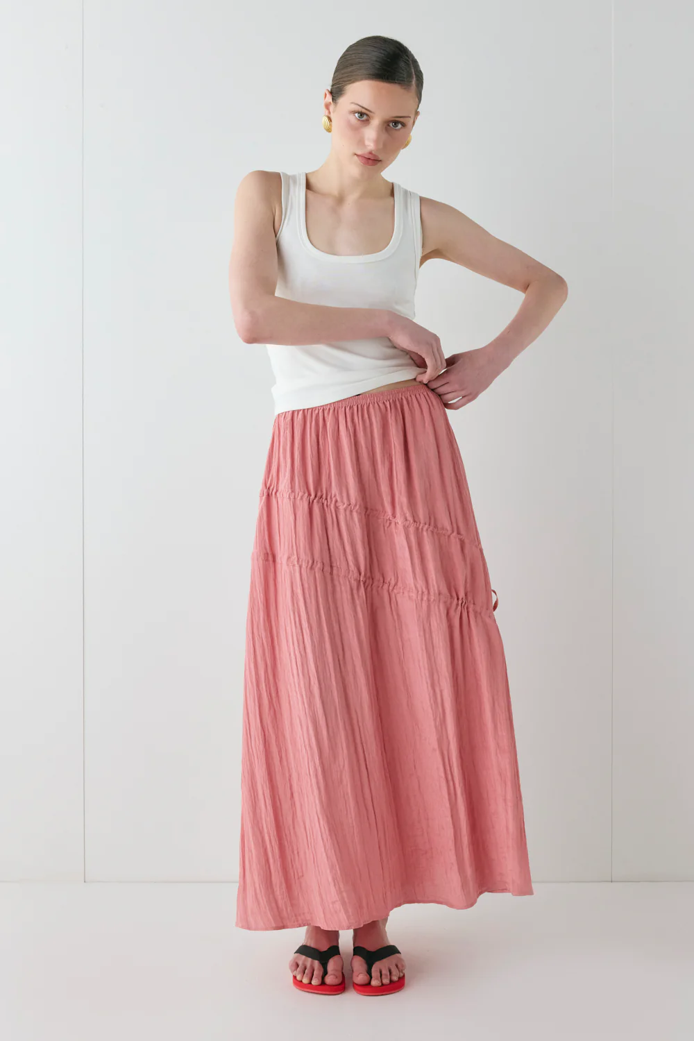 Elise Midi Skirt Pink - Image 6