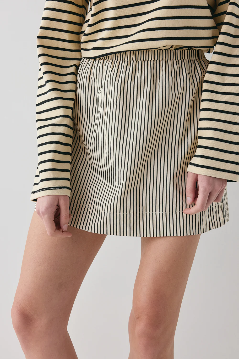 Elka Mini Skirt Black Stripe - Image 4