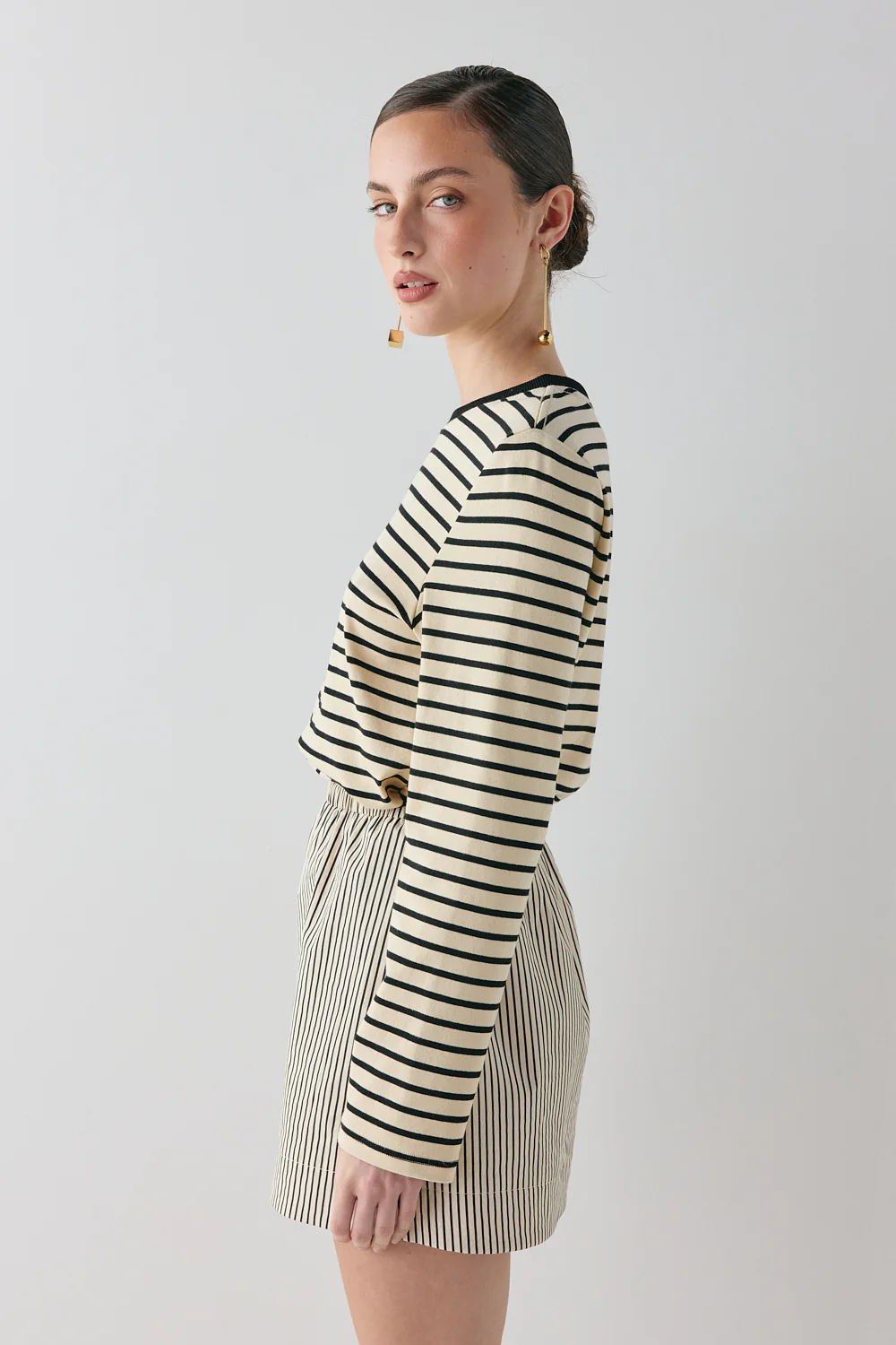 Elka Mini Skirt Black Stripe - Image 6