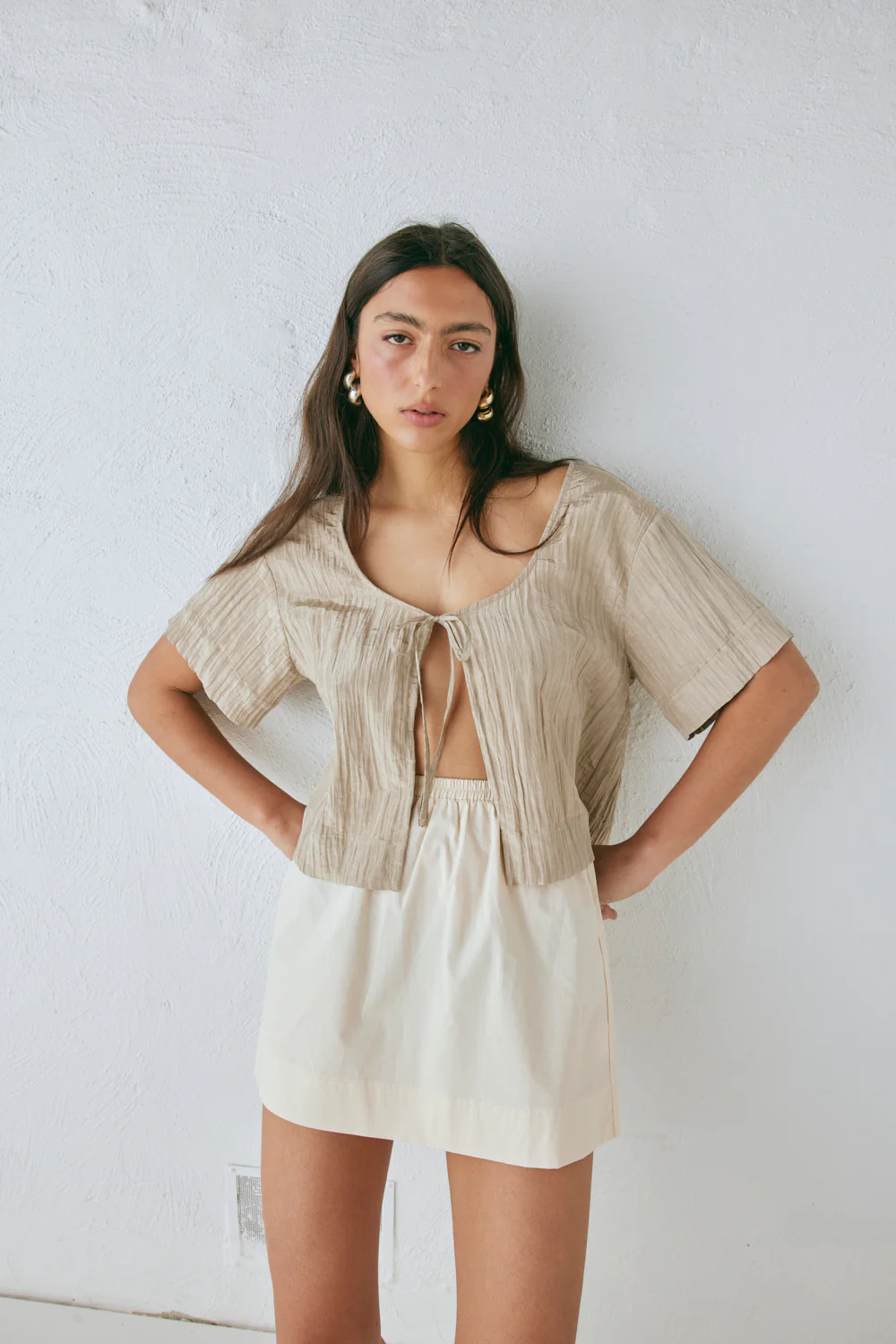Elka Mini Skirt Cream - Image 2