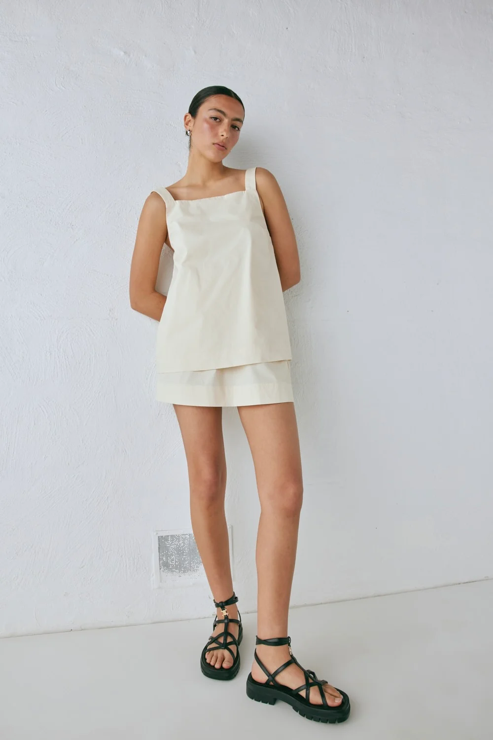 Elka Mini Skirt Cream - Image 4