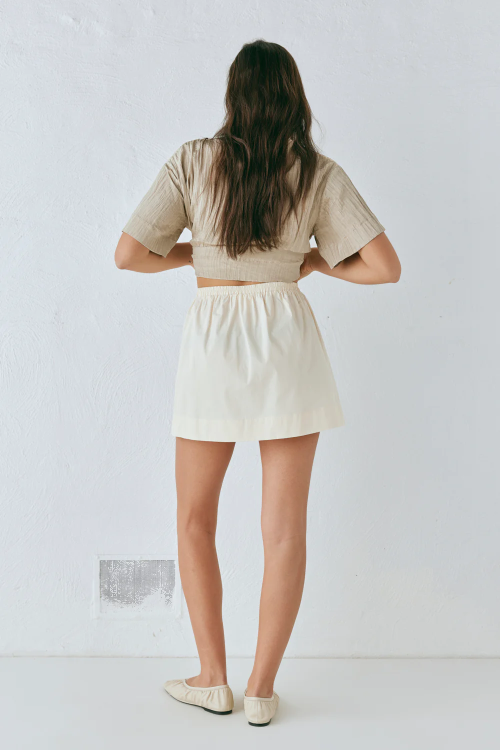 Elka Mini Skirt Cream - Image 8